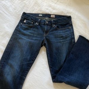 AG jeans, Tomboy relaxed straight with raw hem 27